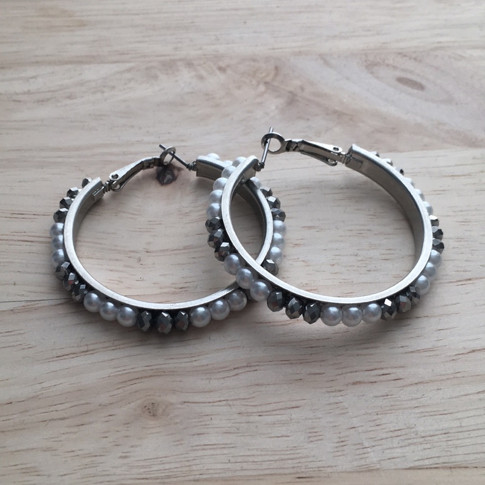 Pearl Hoop Earrings